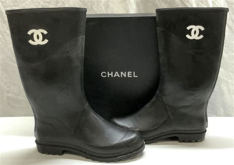 rain boots chanel|chanel rain boots size 36.5.